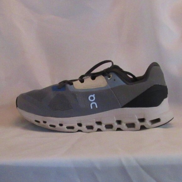 On Cloudstratus Fossil Grey Blue White Running Shoes (39.99007) Men's Size 9.5 - Picture 9 of 12